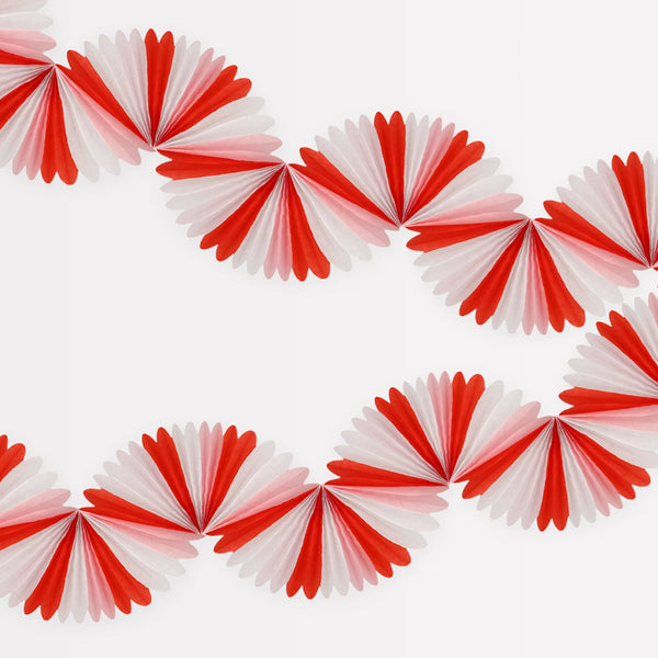 Candy Cane Honeycomb Garland