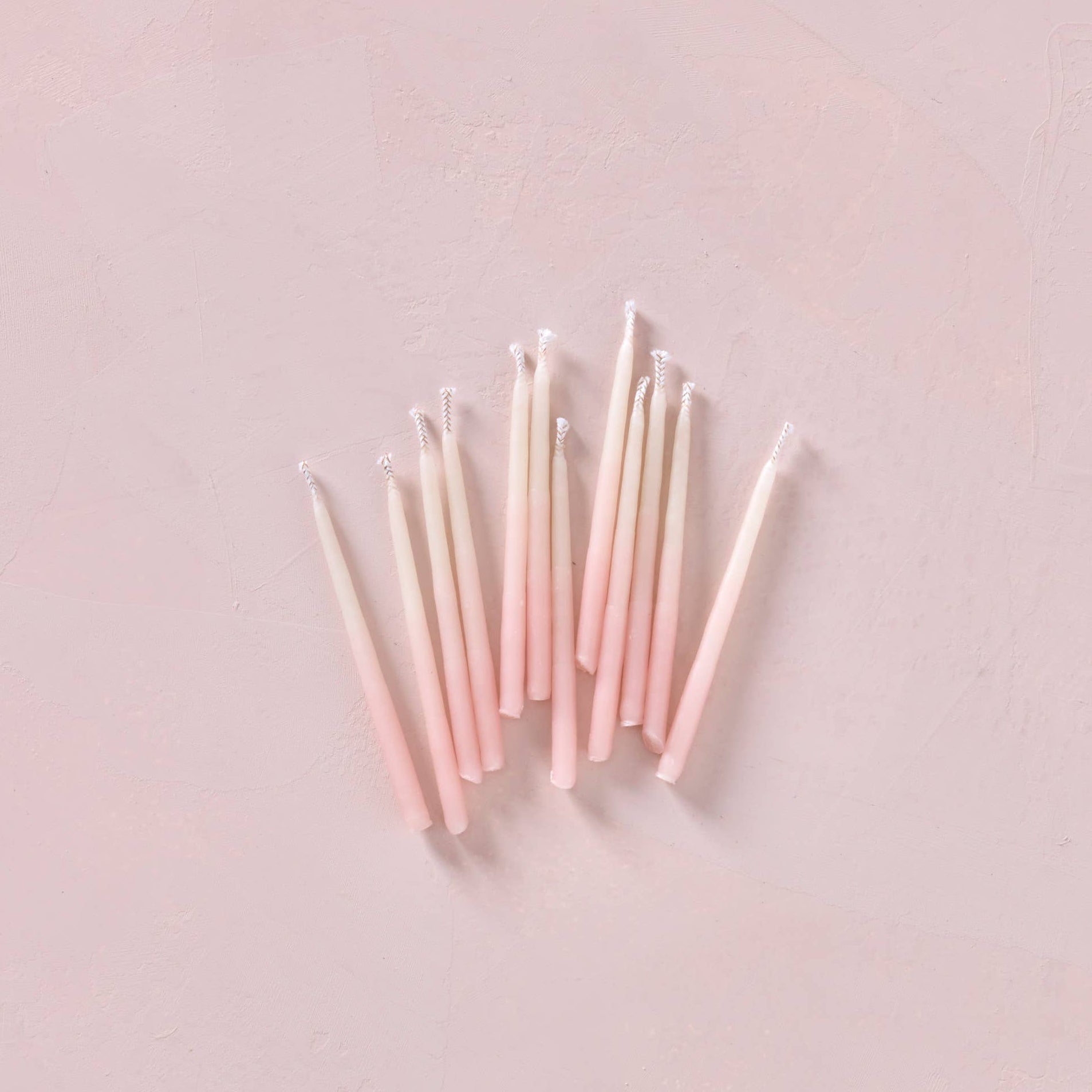 Pink Ombre Beeswax Birthday Candles