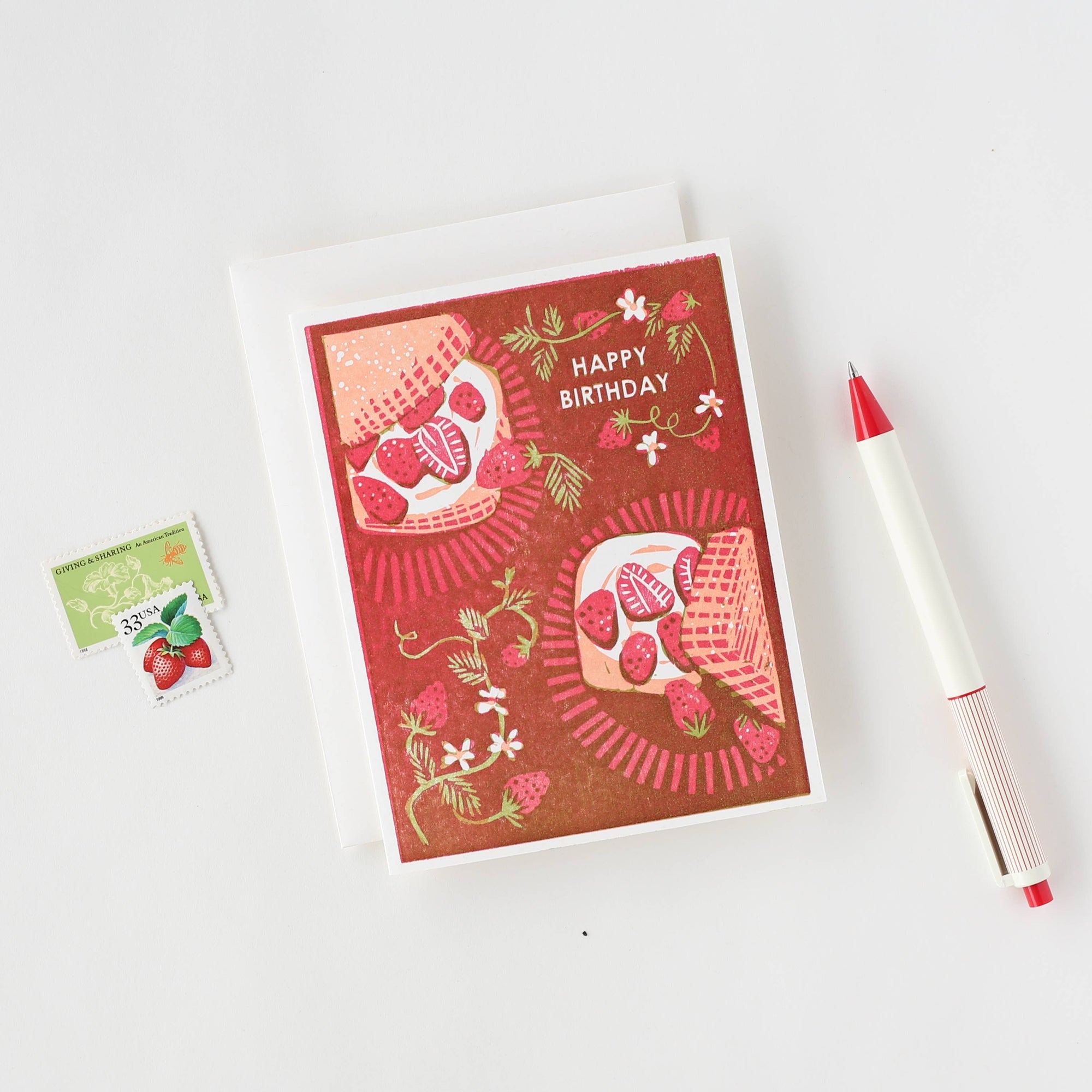 Strawberry Shortcake Happy Birthday Card