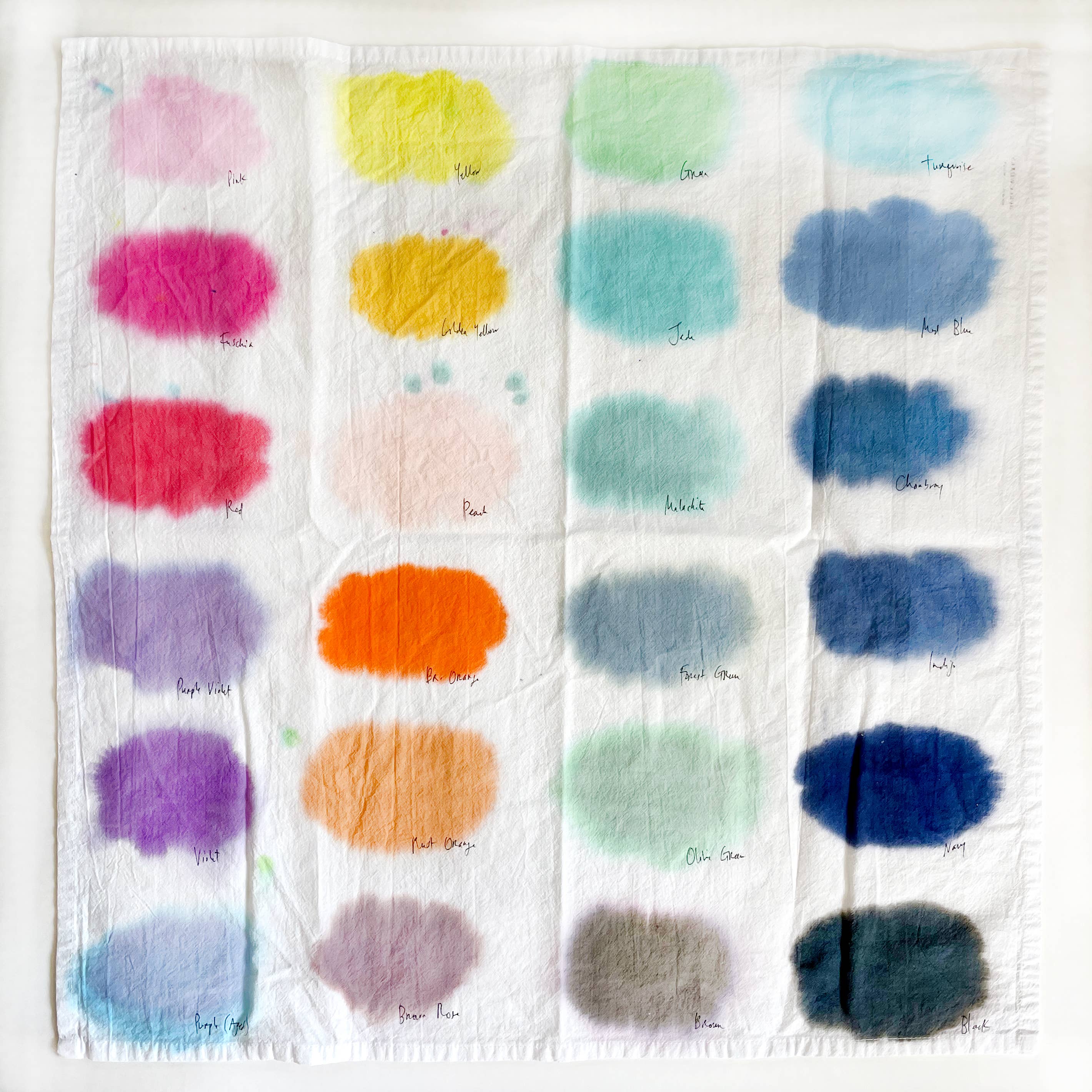 Color Study Hand-painted Tea Towel - RIDER