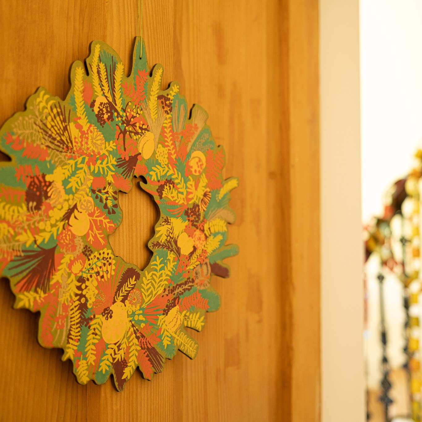 Winter Blooms Cotton Board Wreath