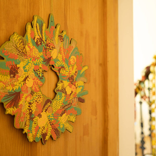 Winter Blooms Cotton Board Wreath