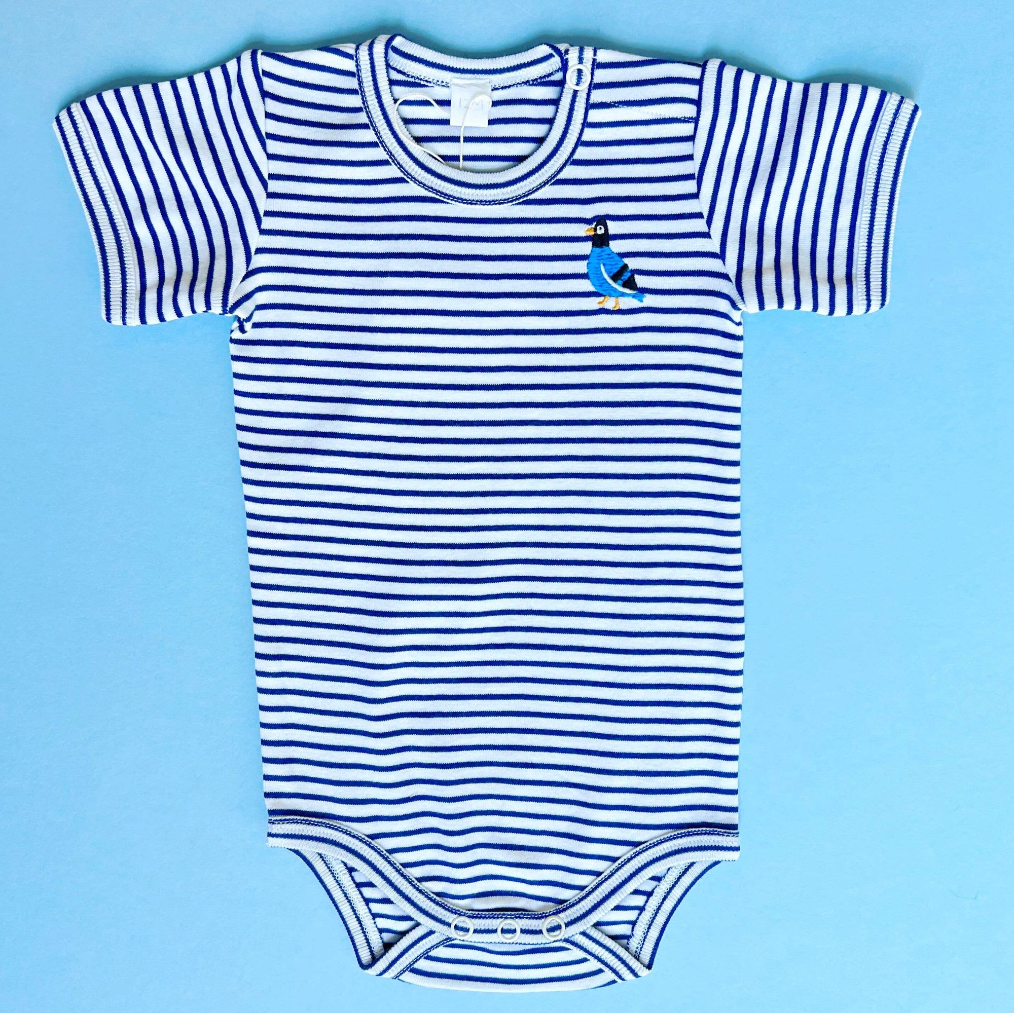 Embroidered Pigeon Onesie