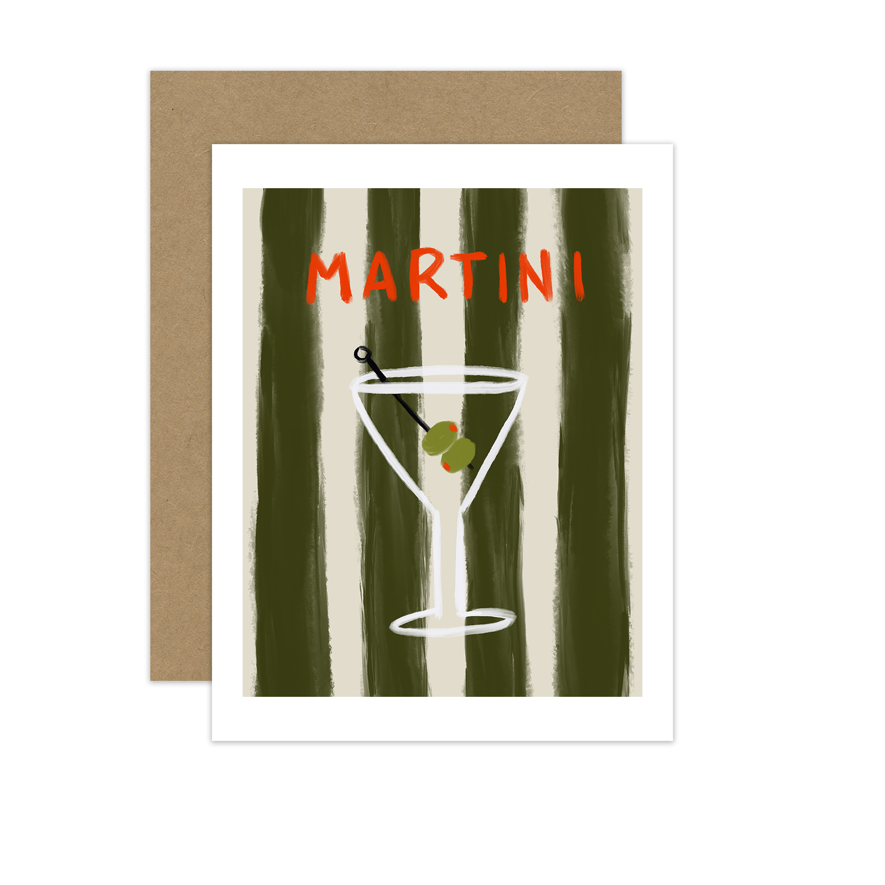 Martini Greeting Card
