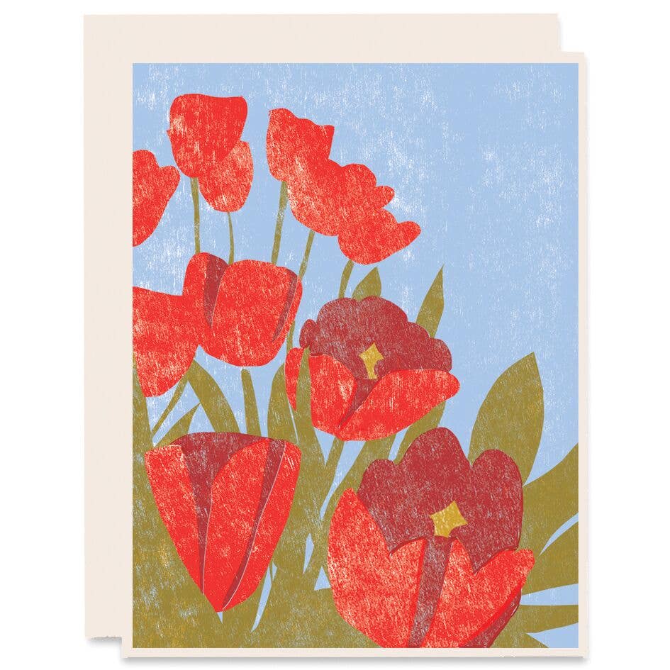 Tulip Letterpress Card Set of 6