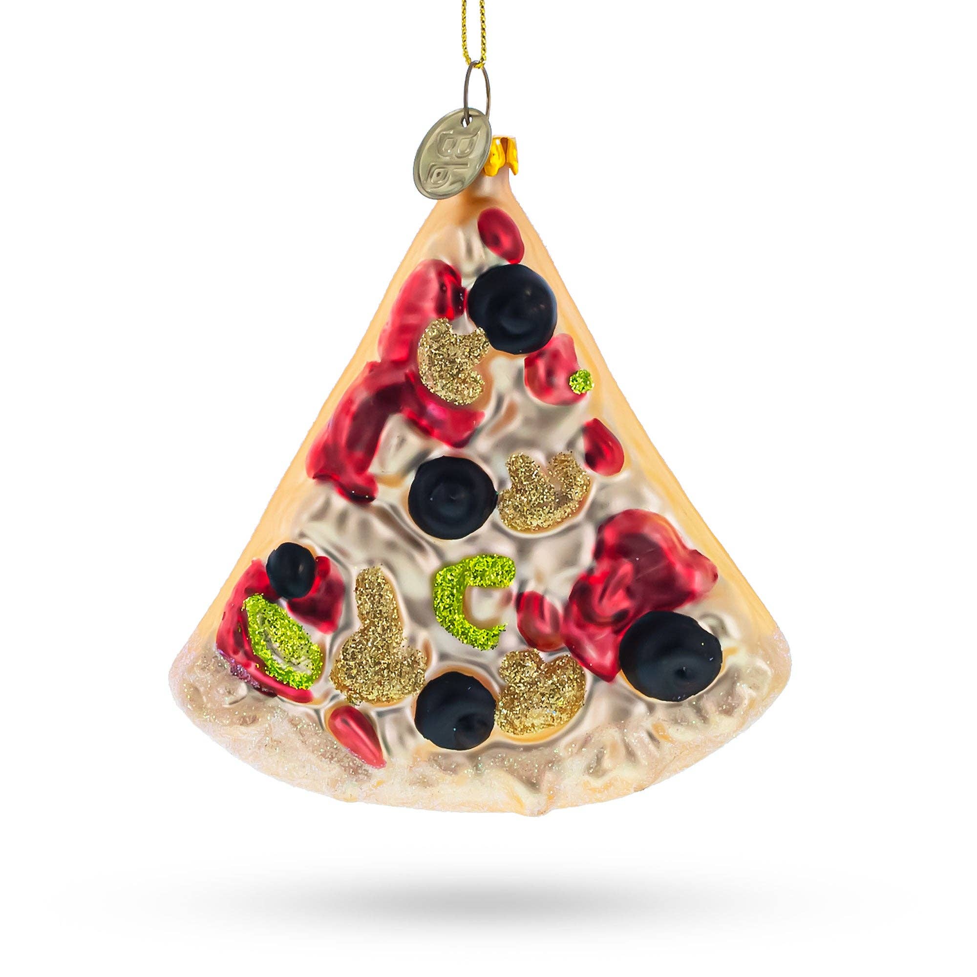 Pizza Slice Glass Ornament