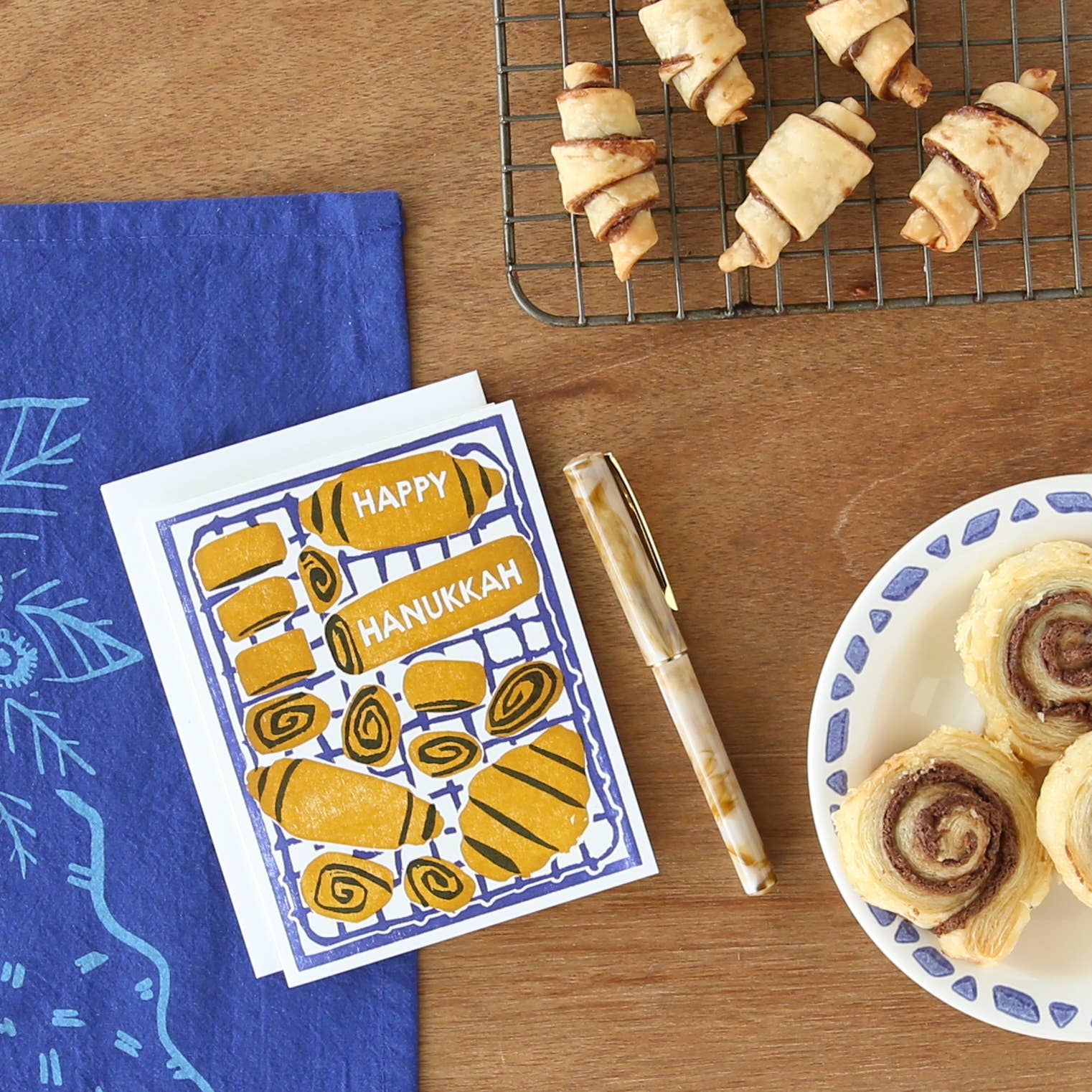 Happy Hanukkah (Rugelach) Card Set