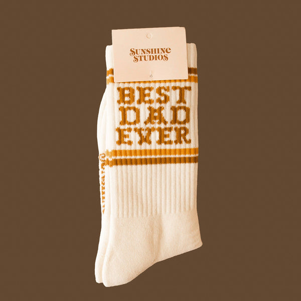 Best Dad Ever Cotton Crew Socks