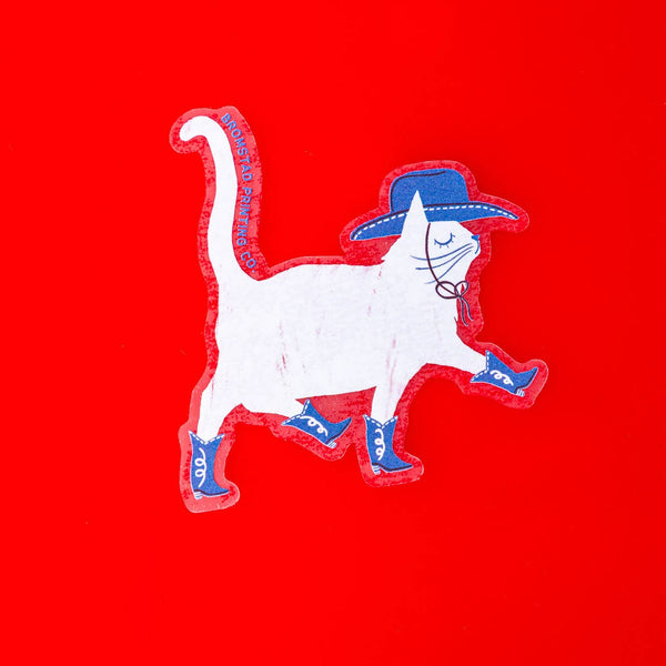Cowboy Cat Sticker