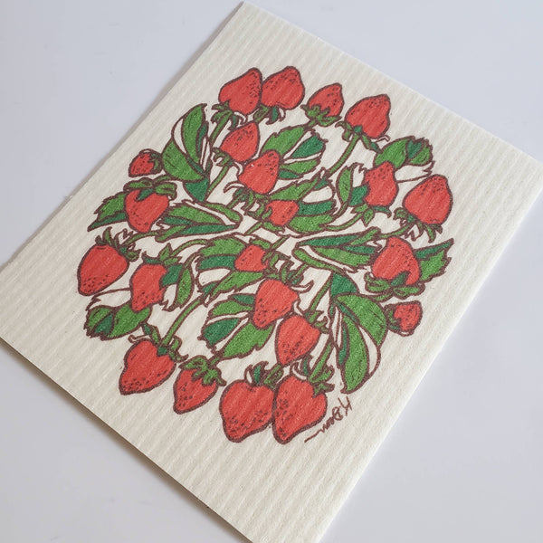 Strawberry Swedish Dishcloth