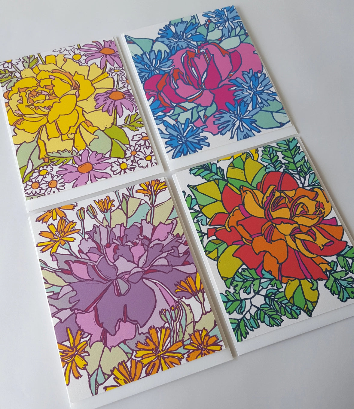 Botanical Rose Note Card Set