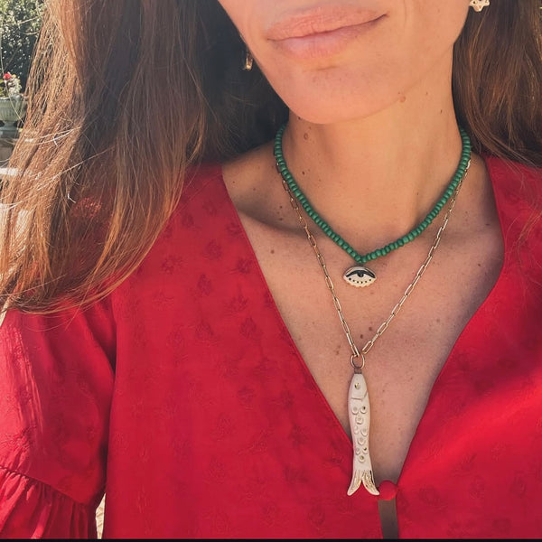 Not So Evil Eye Beaded Necklace
