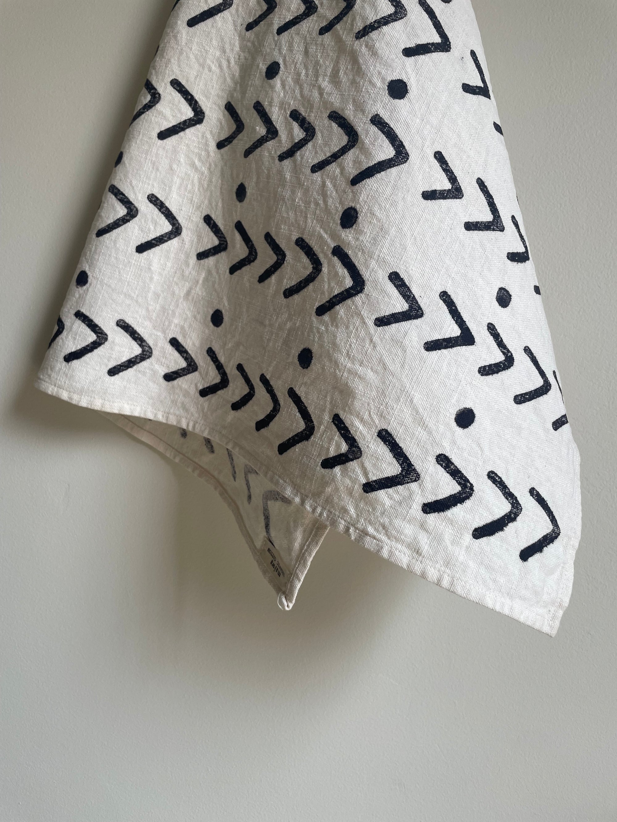 Cotton Block-Printed Tea Towel Set