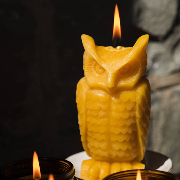 Beeswax Owl Candle