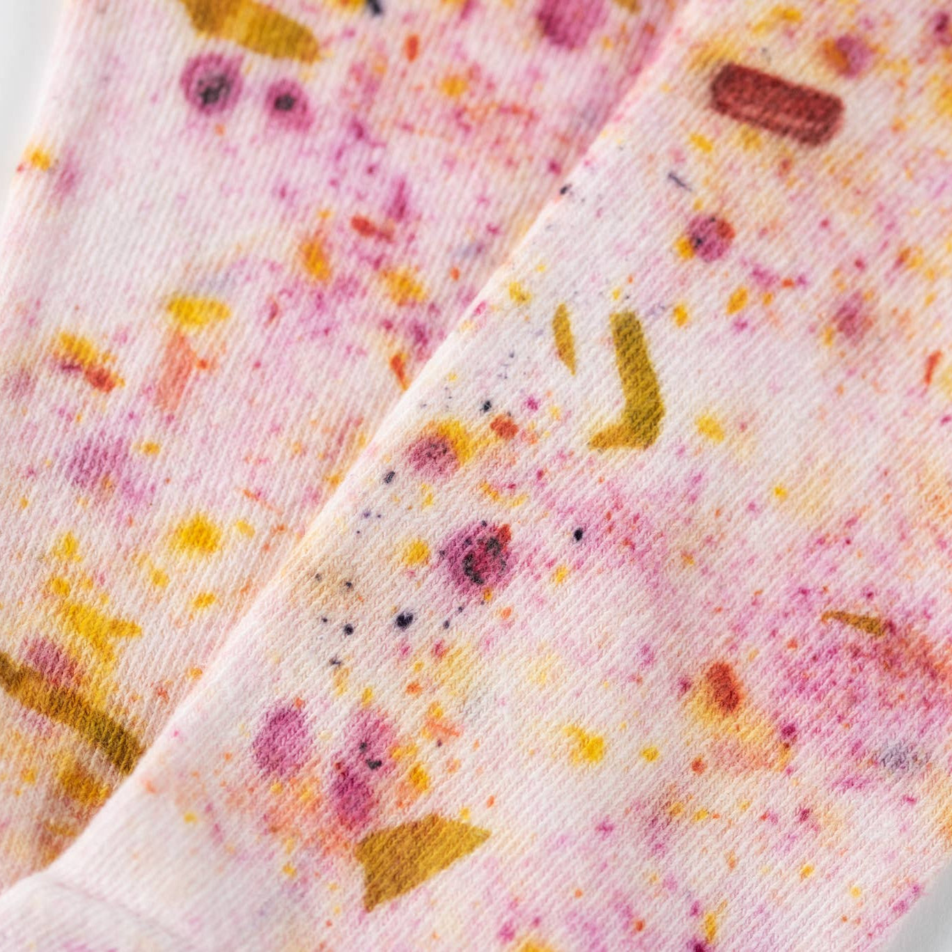 Abstract Bundle Dyed Cotton Crew Socks