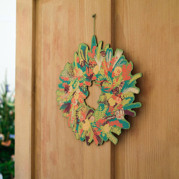 Winter Blooms Cotton Board Wreath