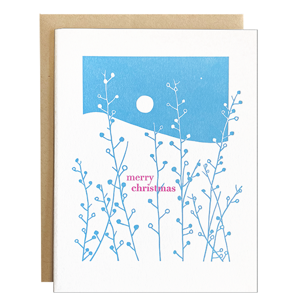 Snowberry Christmas Greeting Card
