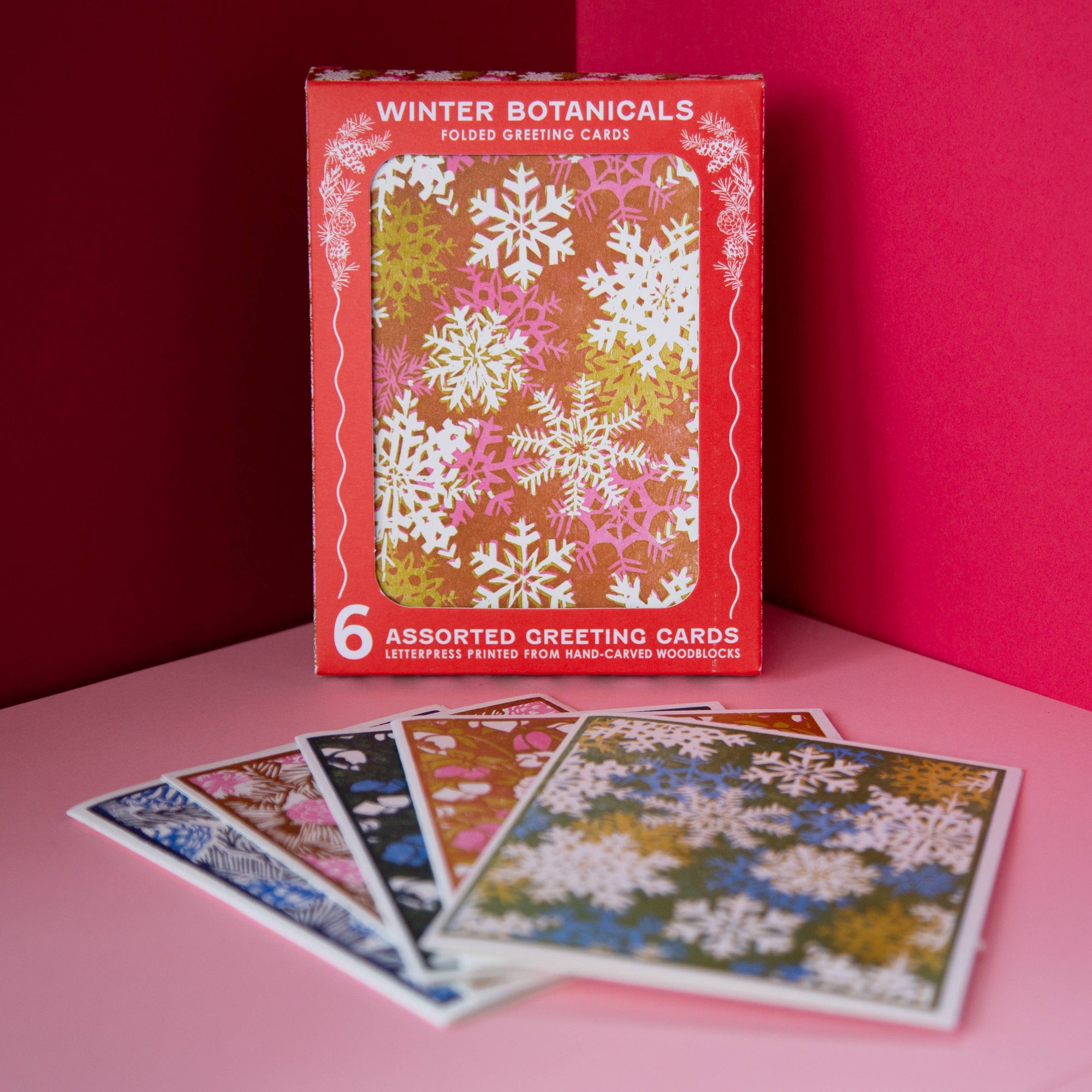 Winter Botanicals Letterpress Notecard Set