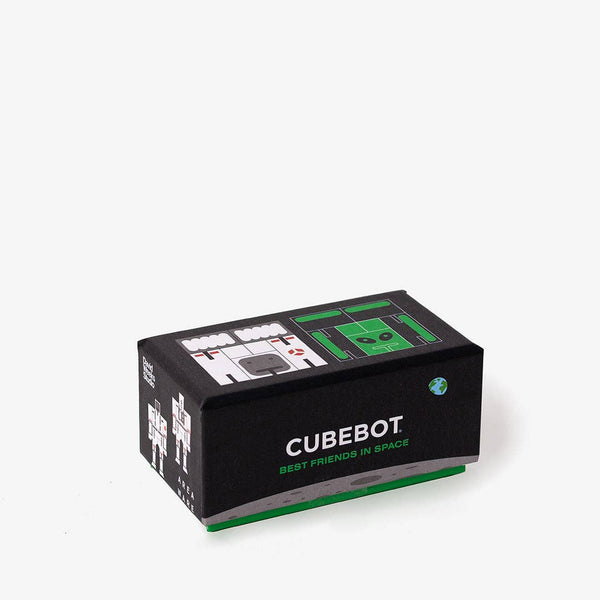 Cubebot packaging with robot graphics on a white background