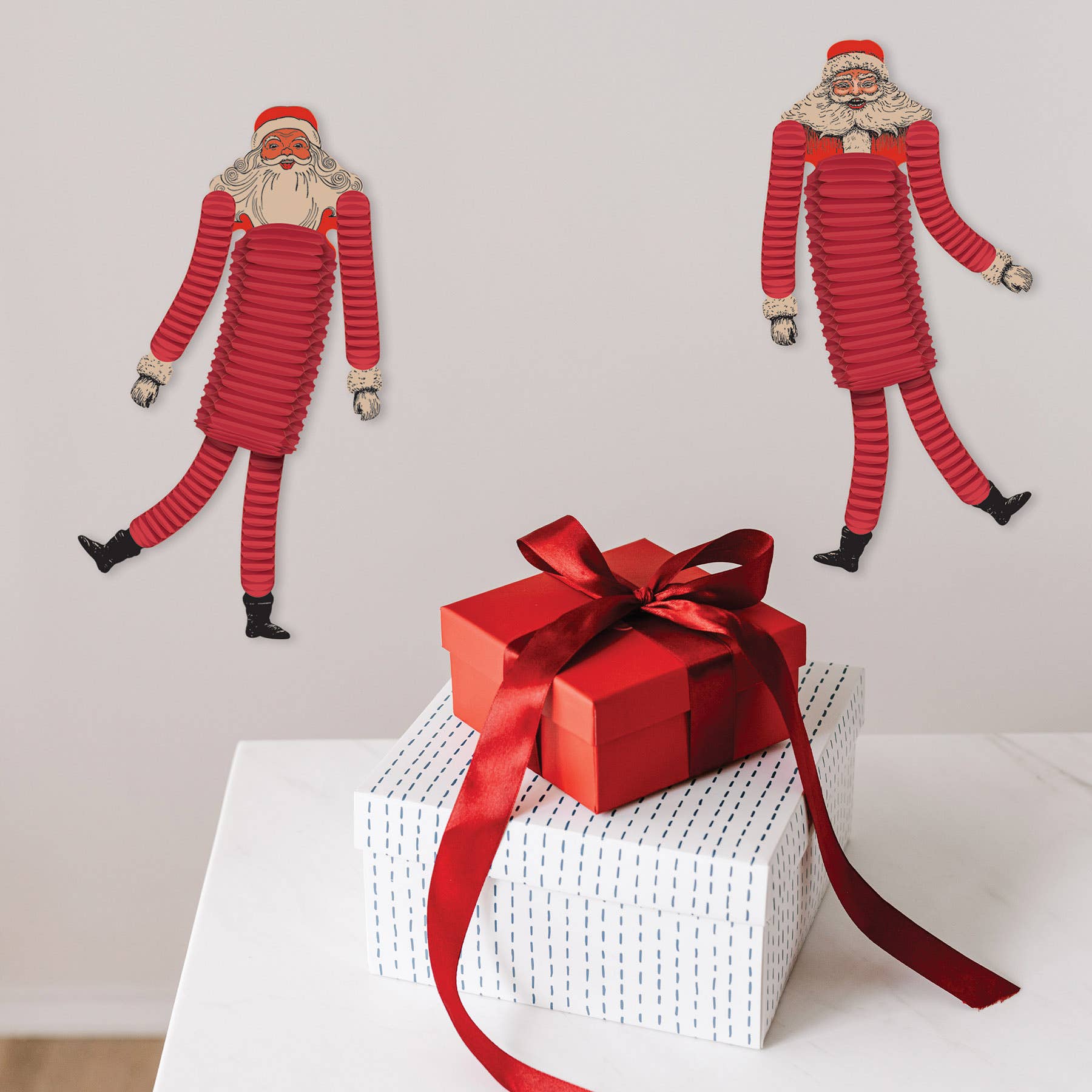 Vintage Christmas Santa Tissue Dancers