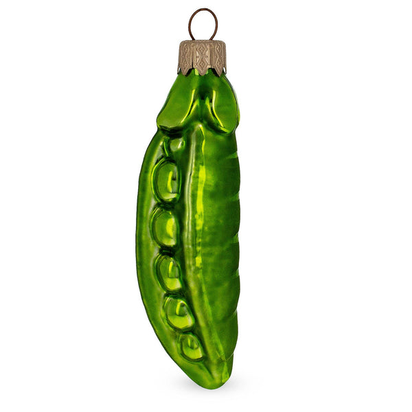 Green Peas Glass Ornament
