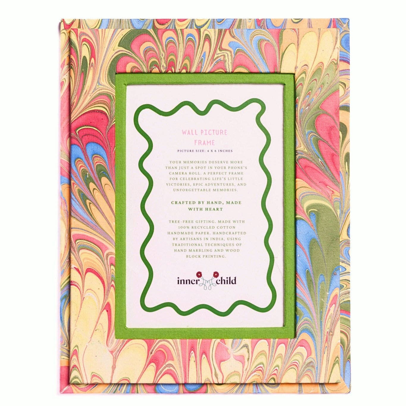 Hand Marbled Picture Frame - RIDER