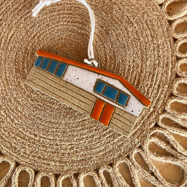 Mid Century House Ceramic Ornament
