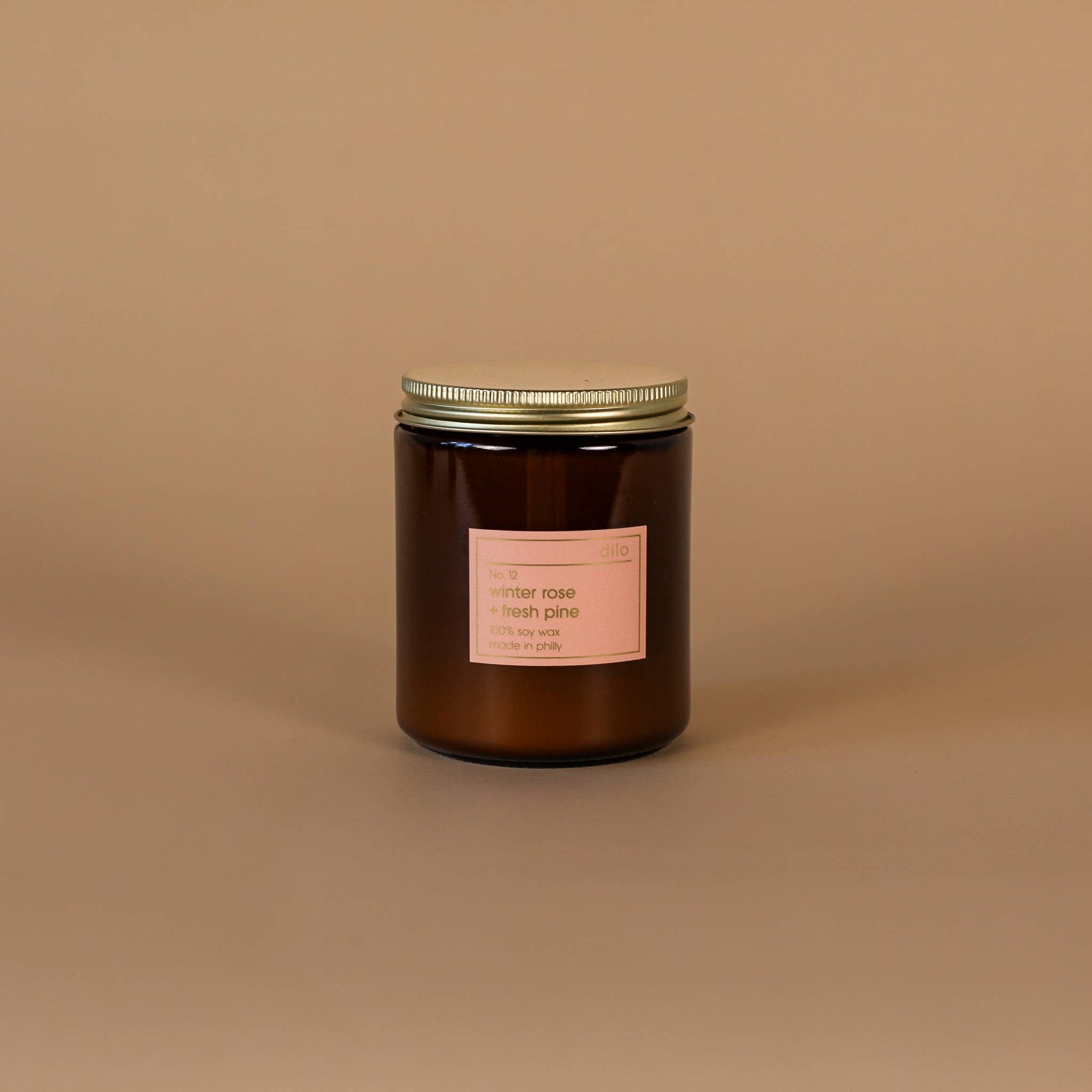 Winter Rose + Pine Candle