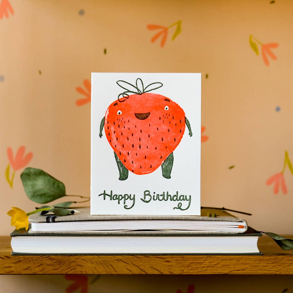 Strawberry Birthday Greeting Card