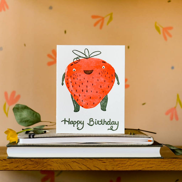 Strawberry Birthday Greeting Card