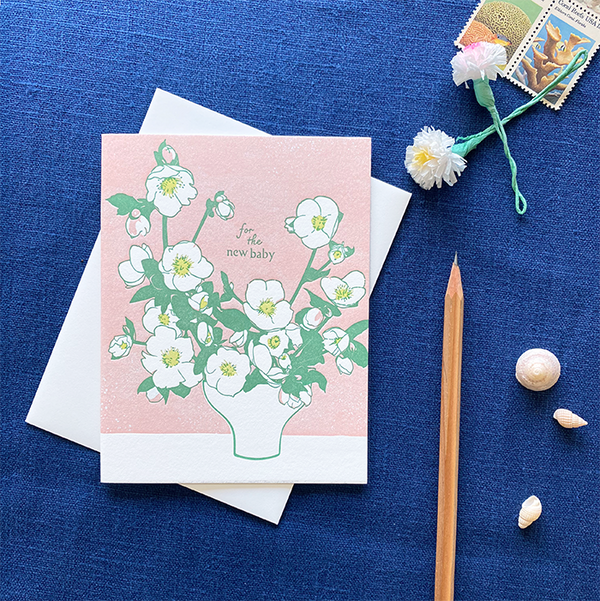 Blossoms Baby Card