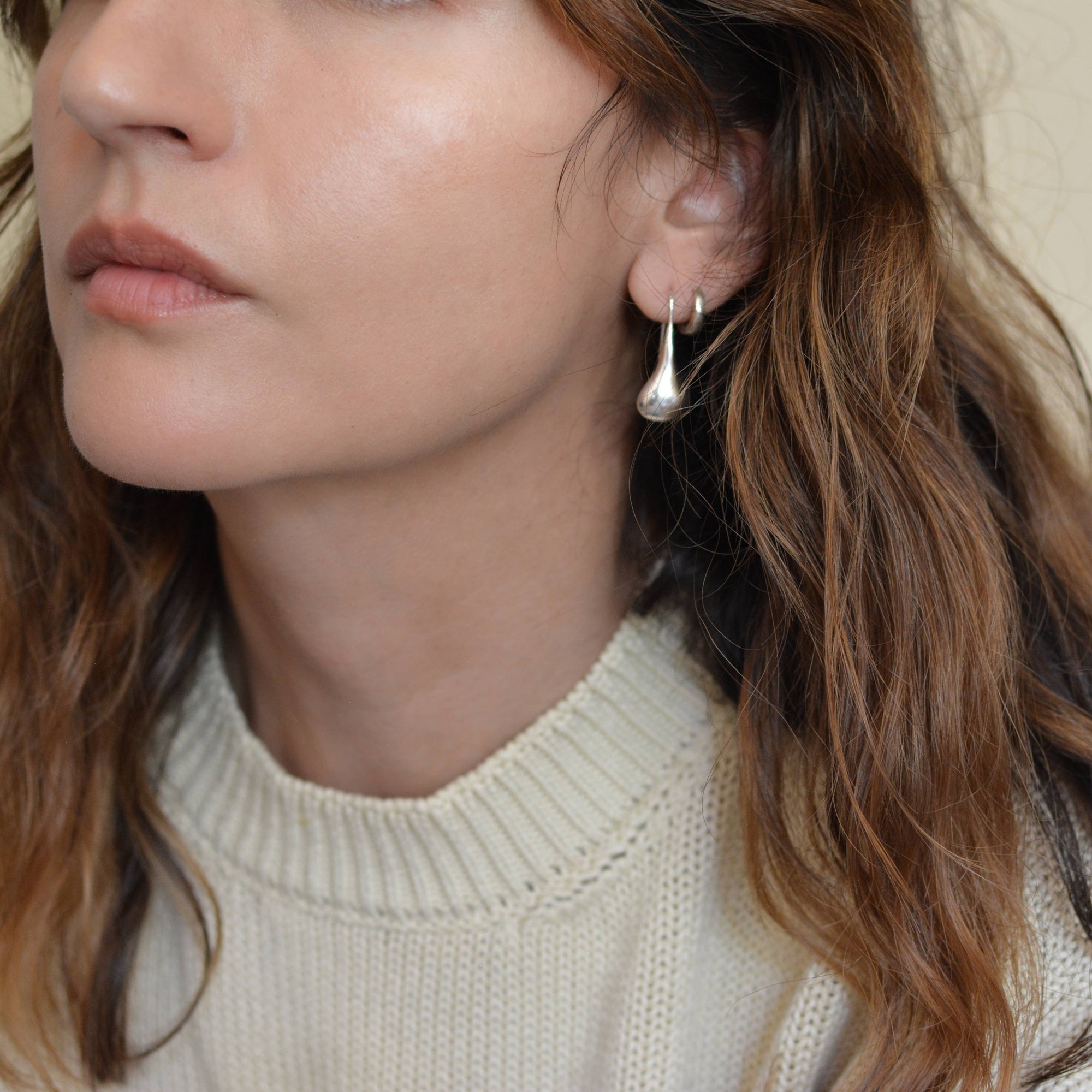 Silver Droplet Earrings