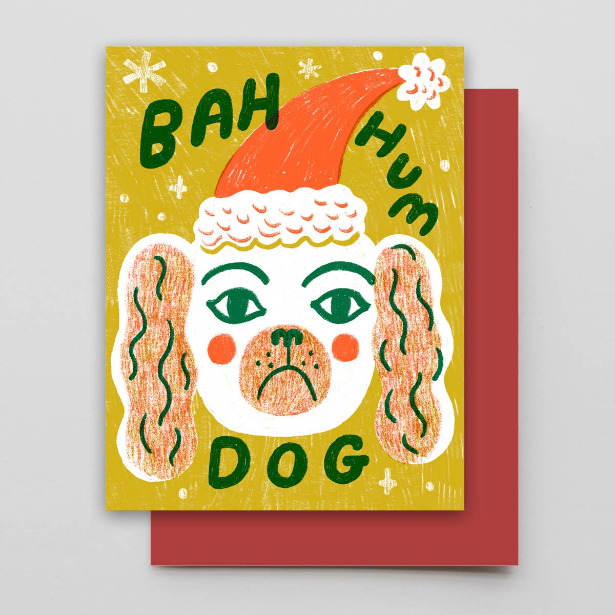 Bah Hum Dog Greeting Card
