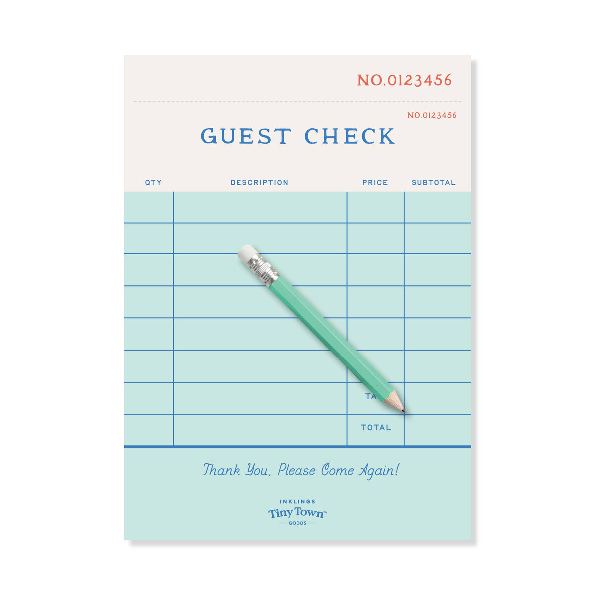 Notepad Check Off Guest Check Play Notepad