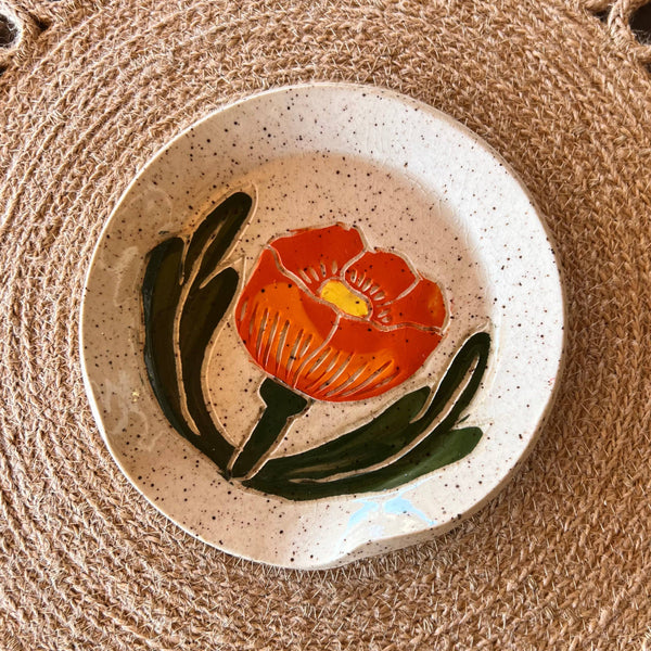 Desert Flower Ceramic Spoon Rest