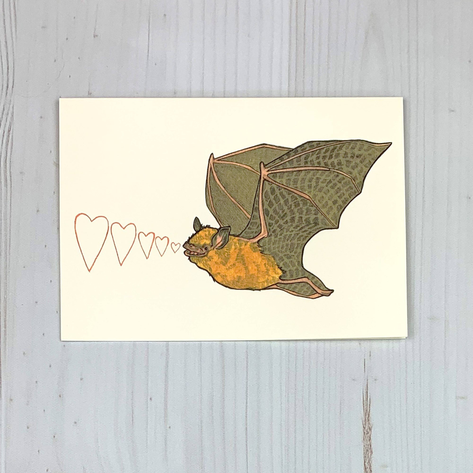 Bat Echolocation Love Greeting Card