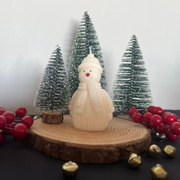 Snowman Candle
