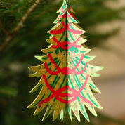 Decorated Trees Paper Ornaments