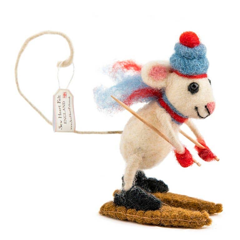 Skiing Felt Mouse