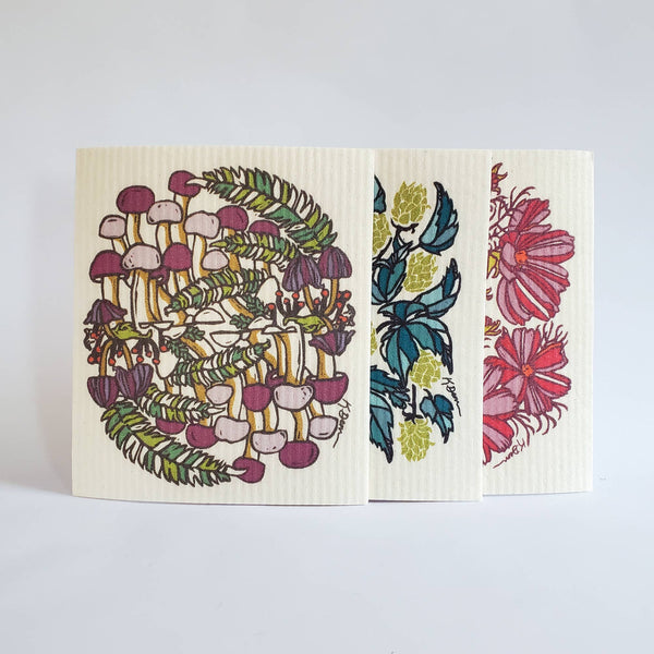 Mushroom Swedish Dishcloth