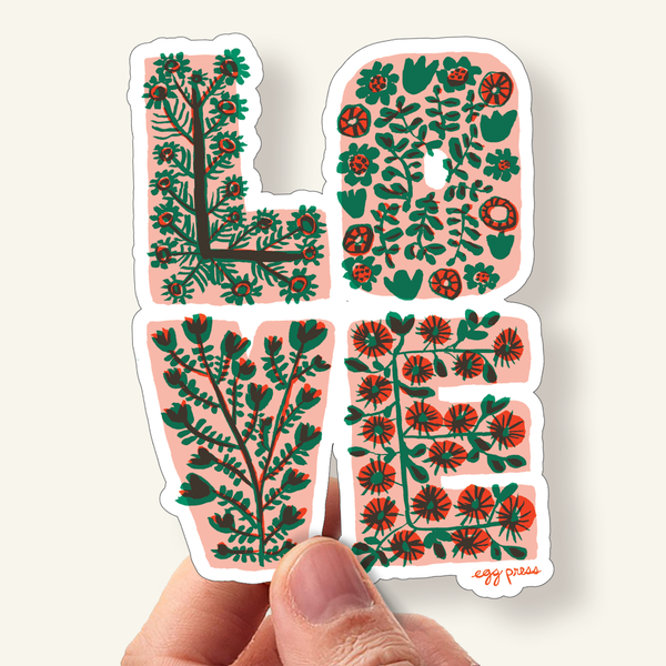 Floral Love Letters Sticker