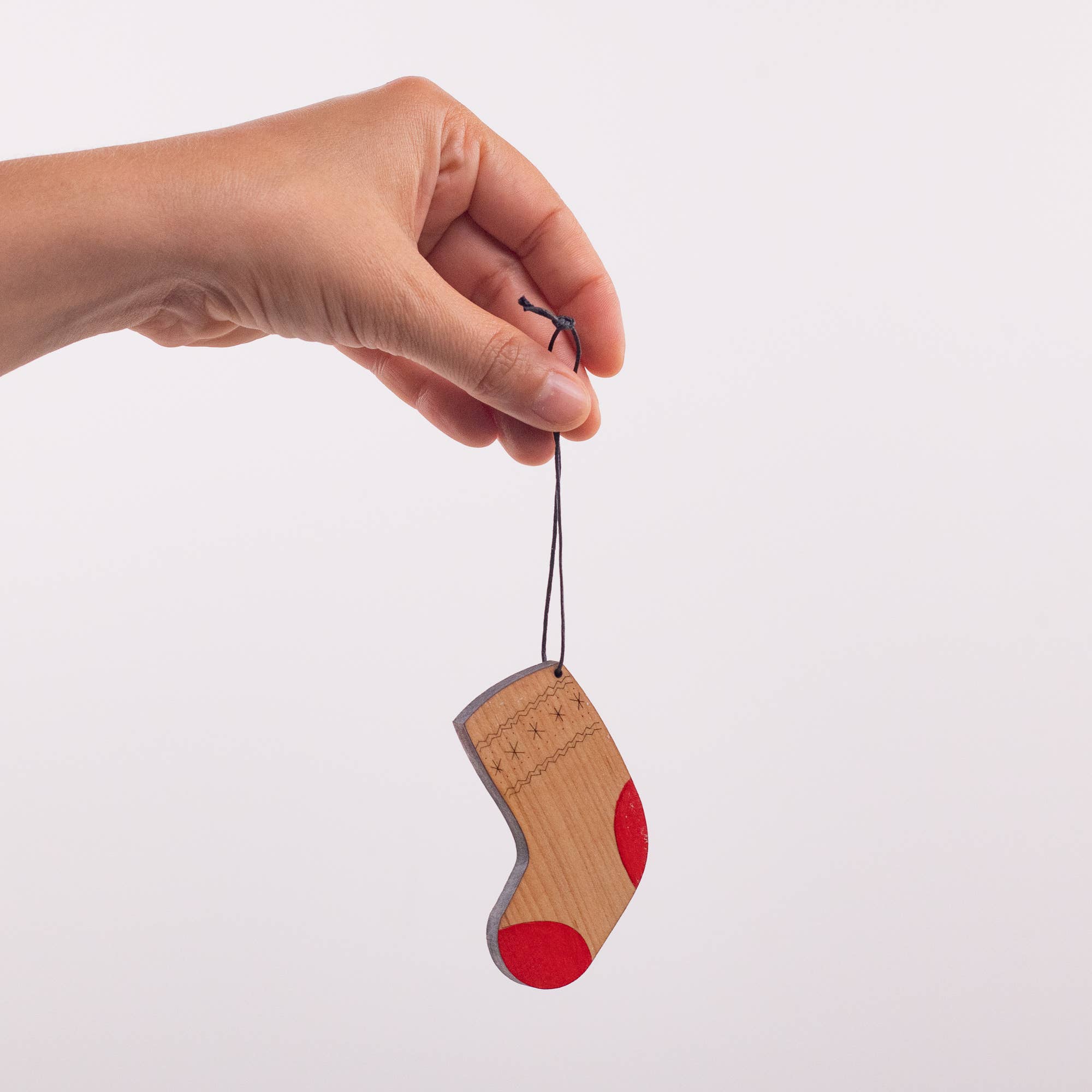 Wooden Sock Ornament