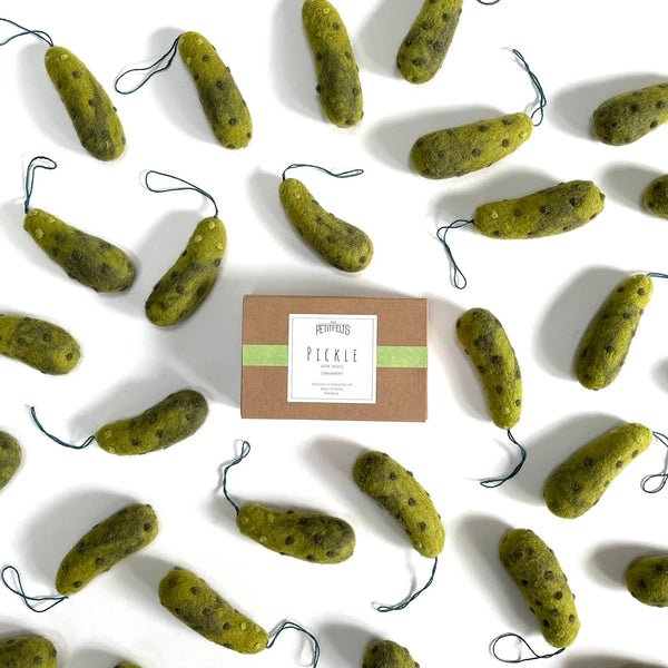 Felted Wool Pickle Ornament