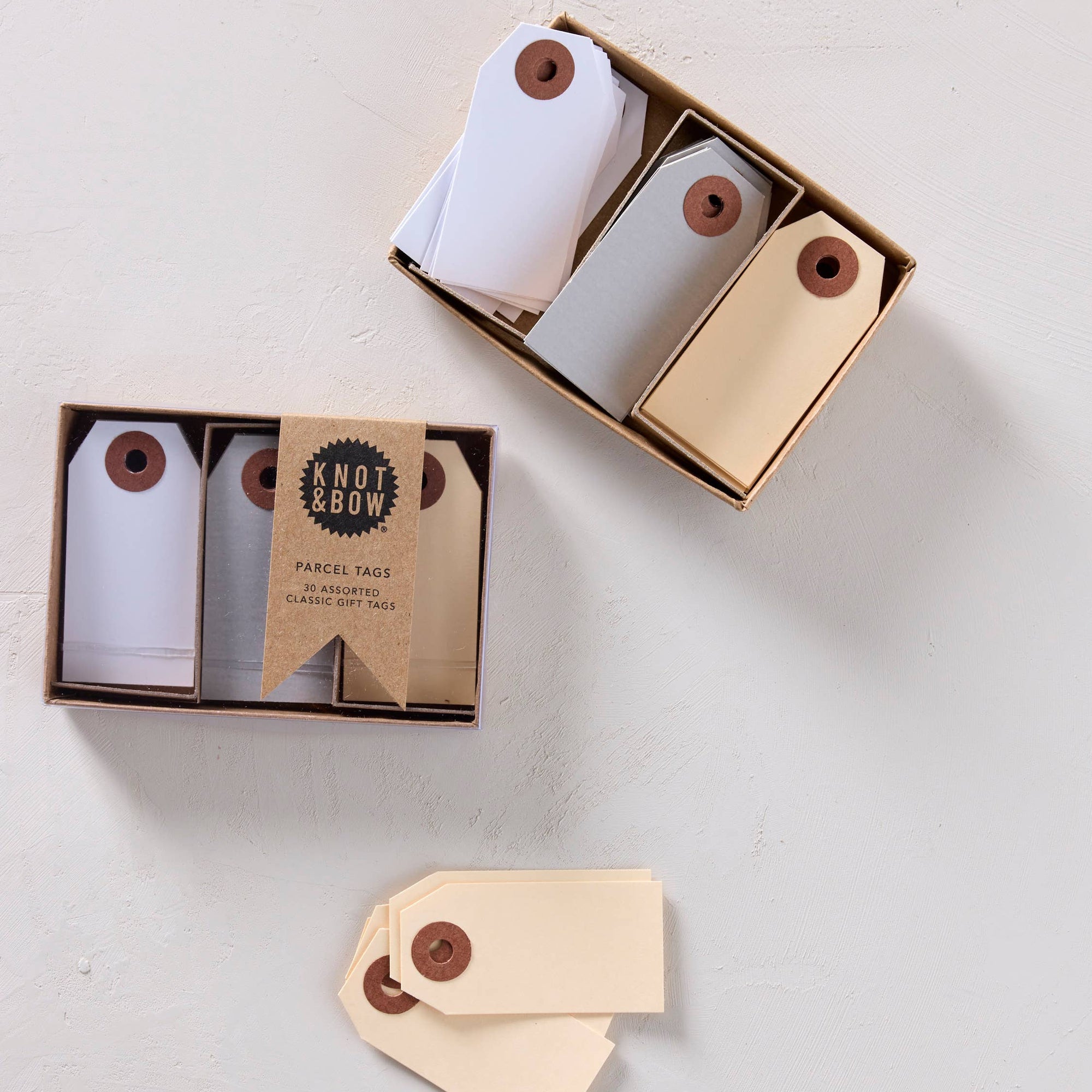 Neutral Parcel Tags Trio