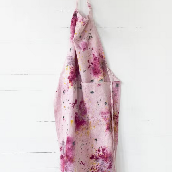 Botanically Dyed Linen Apron