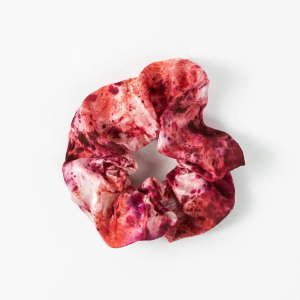 Pink Botanically Dyed Silk Scrunchie