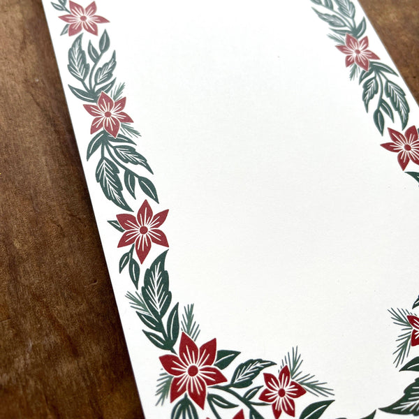 Holiday Florals Market Notepad