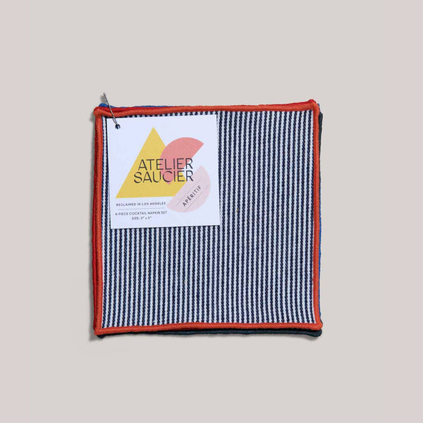 Americana Stripe Cocktail Napkin Set