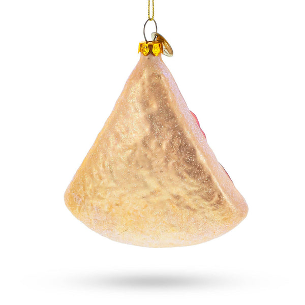 Pizza Slice Glass Ornament