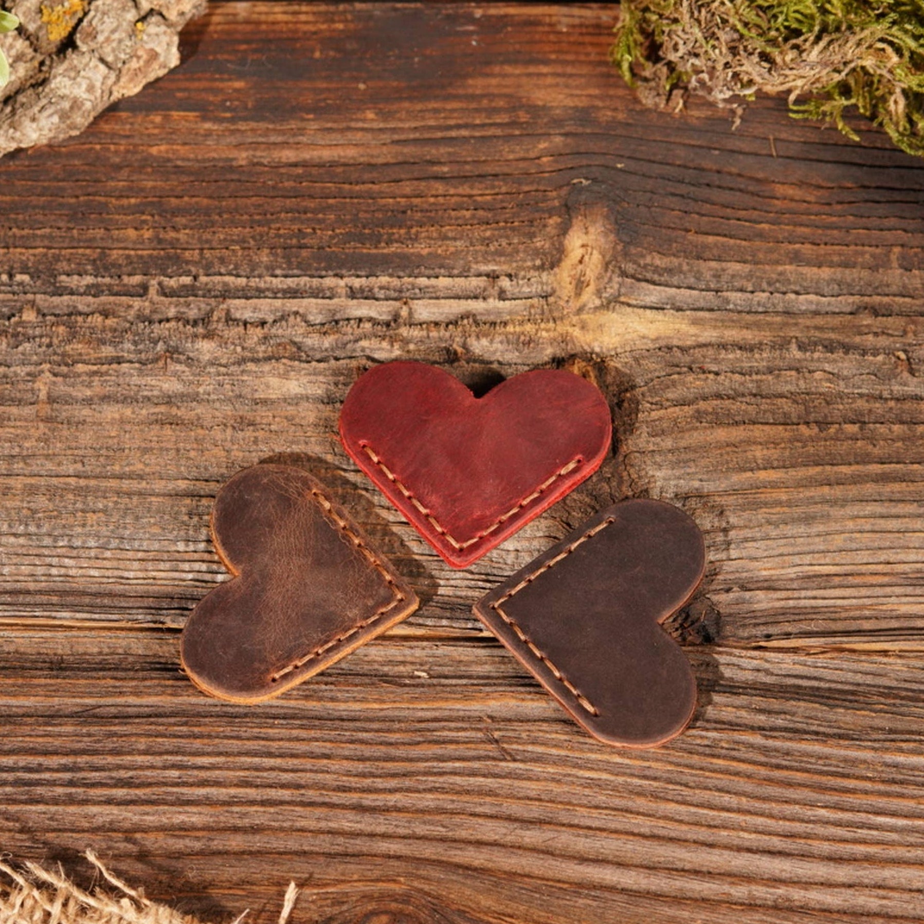 Leather Heart Bookmark